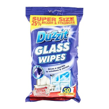Duzzit Glass Extra Strong Wipes