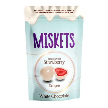 Miskets Frz Dried Stwb Wht Choc 80GR