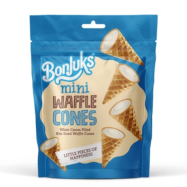 Bonjuks Mini Waffle Cones White 50GR