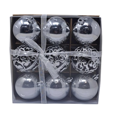 6CM Silver Christmas Balls