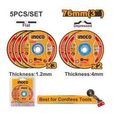 Ingco 5Pcs Abrasive Metal Cutting