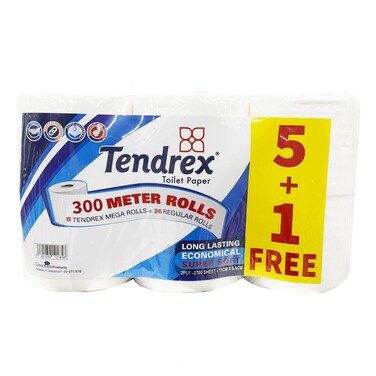 Tendrex Toilet Roll 5+1 Roll Free