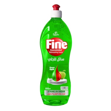 Spartan Fine Green Apple Dishwashing Liquid 800ML