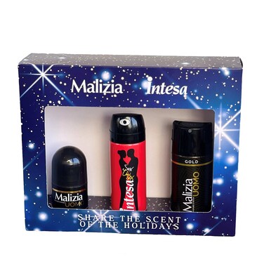 Intesa Deodorant For Men Gold 125ML +Malizia Roll On And Deodorant