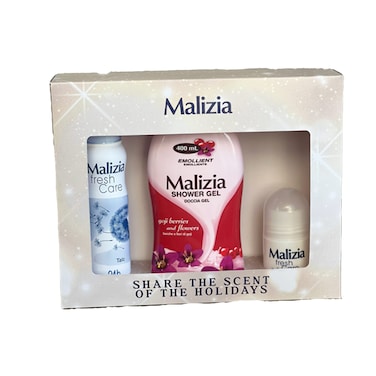 Malizia Shower Gel Goji Berries 400ML With Deodorant And Roll On