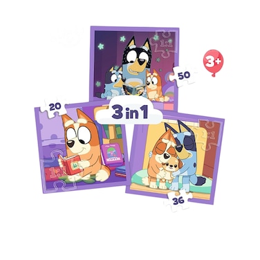 Puzzles 3 In 1 Meet Bluey