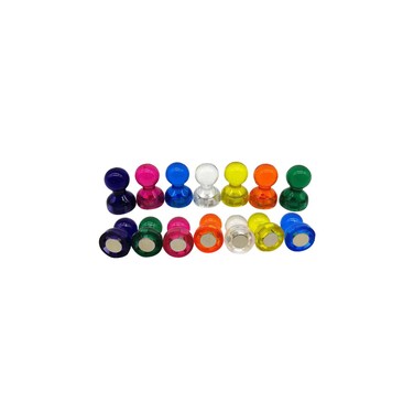 20 Pcs Color magnetic card-pins set