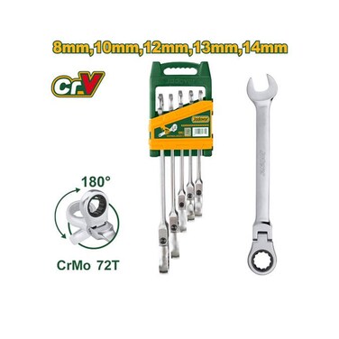 5 Pcs Flexible ratchet spanner set