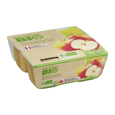 Carrefour Bio Apple Pure No Sugar 400GR