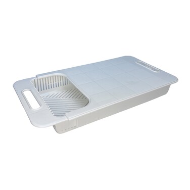 Cutting Board With Colander White