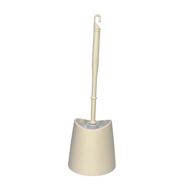 Toilet Brush Set Oval Beige