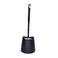 Toilet Brush Set Oval Dark Grey