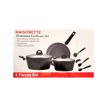 Tableware Range 5Pieces Maisonette Cookware Set with 26CM Frypan