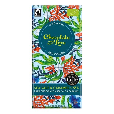 Choc And Love Org Dark Sea Salt 55% 80GR