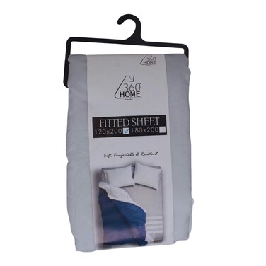 360 Home Fitted Sheet Single Gray