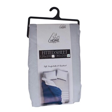 360 Home Fitted Sheet Double  Gray