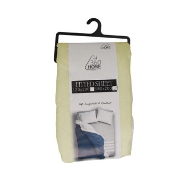 360 Home Fitted Sheet Single Greige