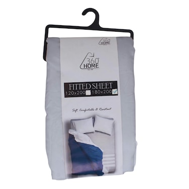 360 Home Fitted Sheet Double Greige