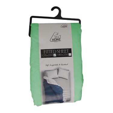 360 Home Fitted Sheet Single Mint