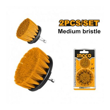 Ingco  Medium Bristle Brush Set 2 Pieces
