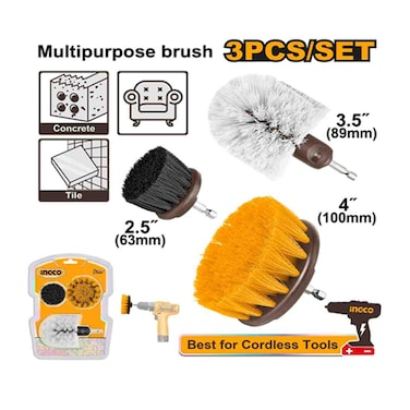 Ingco  Multipurpose Brush Set 3 Pieces