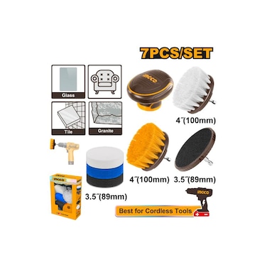 Ingco Cleaning Brush Set 7 Pieces