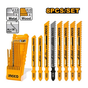 Ingco Jig Saw Blades Set 8 Pieces
