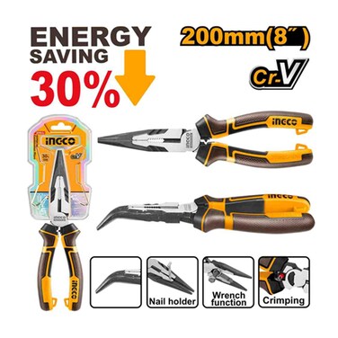 Ingco Leverage Bent Nose Pliers