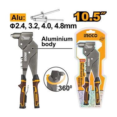 Ingco Swivel Head-Hand Riveter 360&deg;