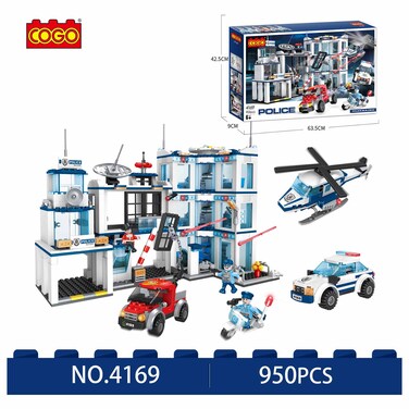 Polices Car And Helicopter 950Pcs