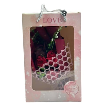 Pink Box Containing Flowers Color
