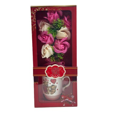 Mug Tedy Flower Valentine Gift