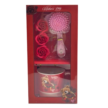 Brush With Mug Red And Pink Valentine