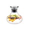 Glass Stainless Steel Decanter 1.5L