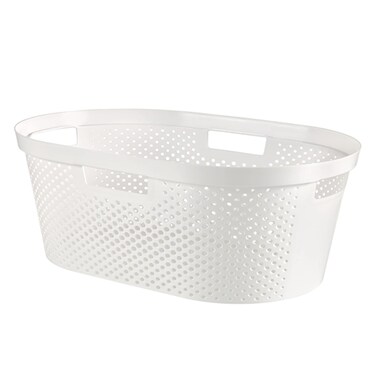 Plastic White Laundary Basket 40L

