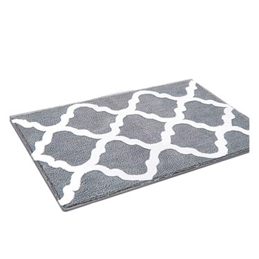 Grey And White Honey Bath Rug 60X90CM