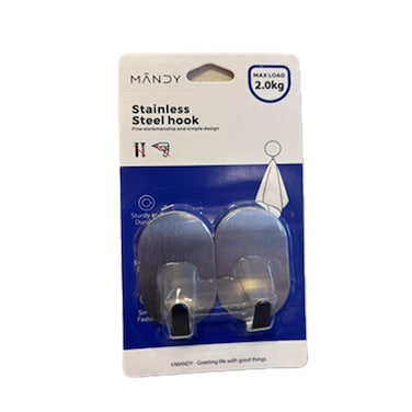 Oval Stainless Steel Hook 2 Pieces
