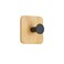 Square Bambo Round Black Hook 2 Pieces