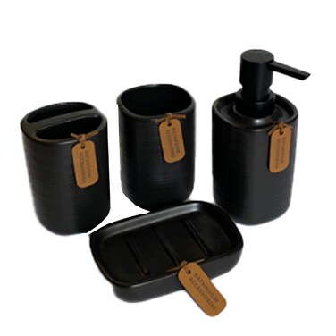 Black Ceramc Bathroom Set