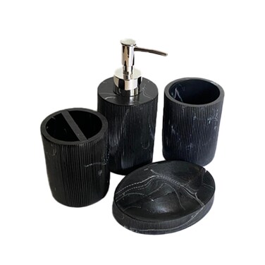 Black Bathroom 4 Pieces Black
