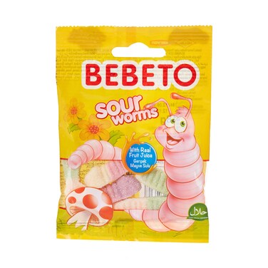 Bebeto Jelly GRum Sour Worm 18GR