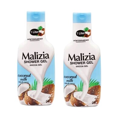 Malizia Shower Gel Coconut Milk 1LX2