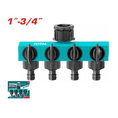 Total Plastic 4-Way Hose Connector