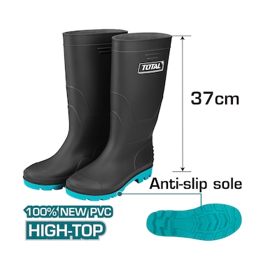 Total Rain Boots Black Size 39