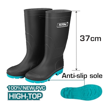 Total Rain Boots Black Size 40