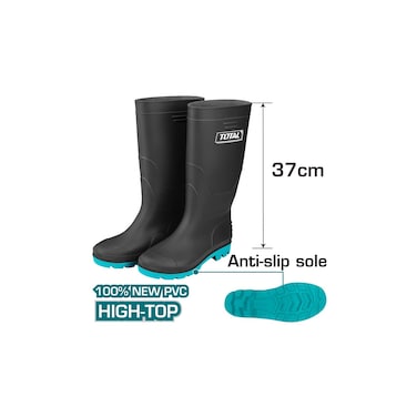 Total Rain Boots Black Size 43