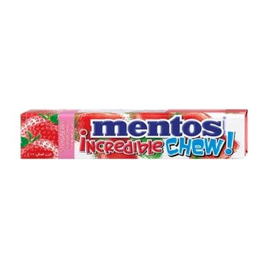 Mentos Incredible Chew Strawberry 45GR X20