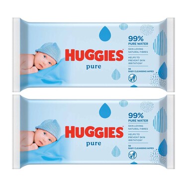 Huggies Baby Wipes Pure 56X2