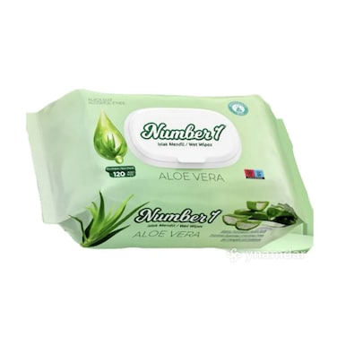 Number 1 Wipes Aloe Vera 120 Sheets