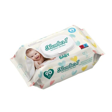 Number 1 Baby Wipes 90 Sheets
